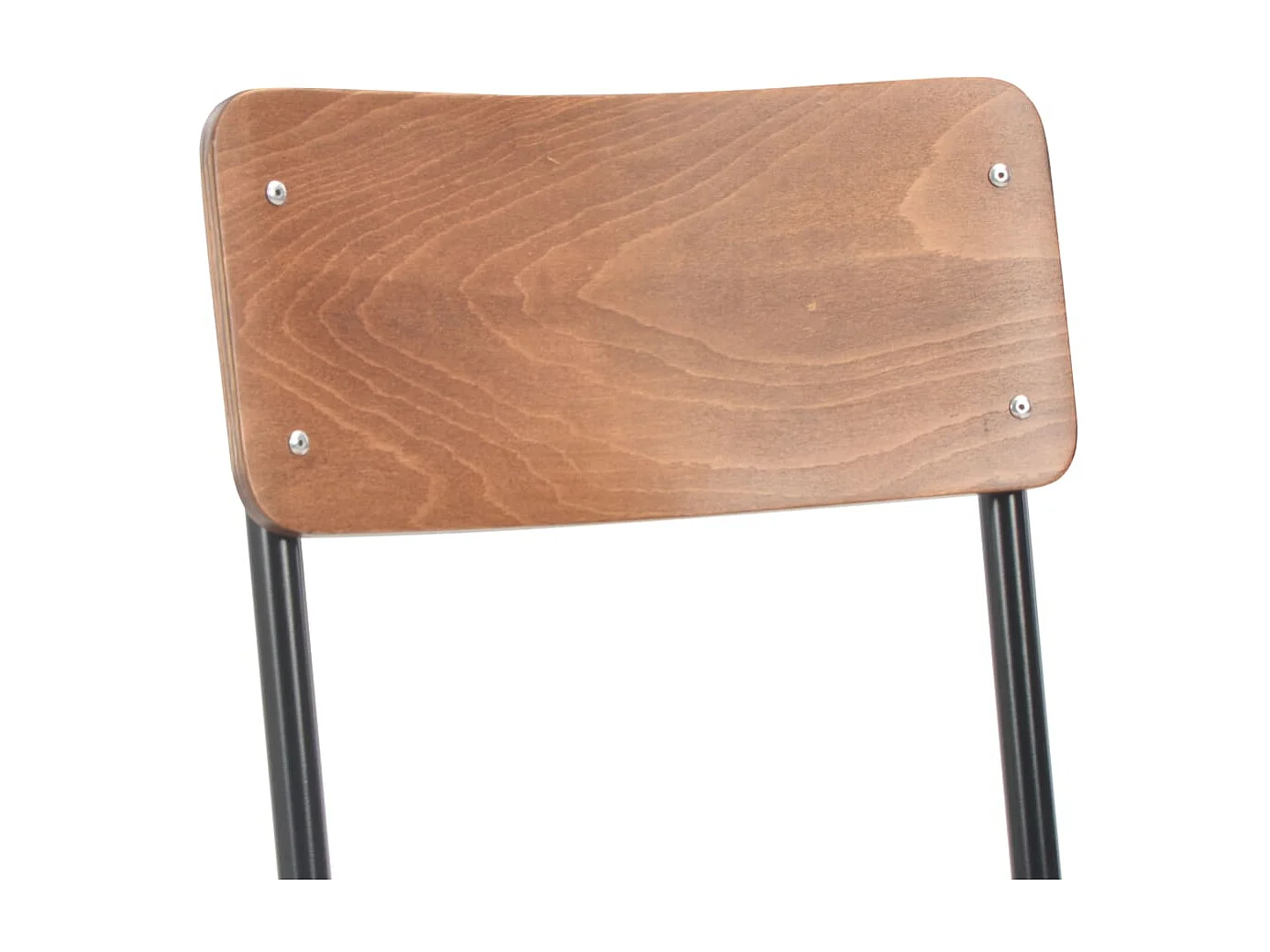 Chaise bois clair et pieds métal noir Kaem - Lot de 6