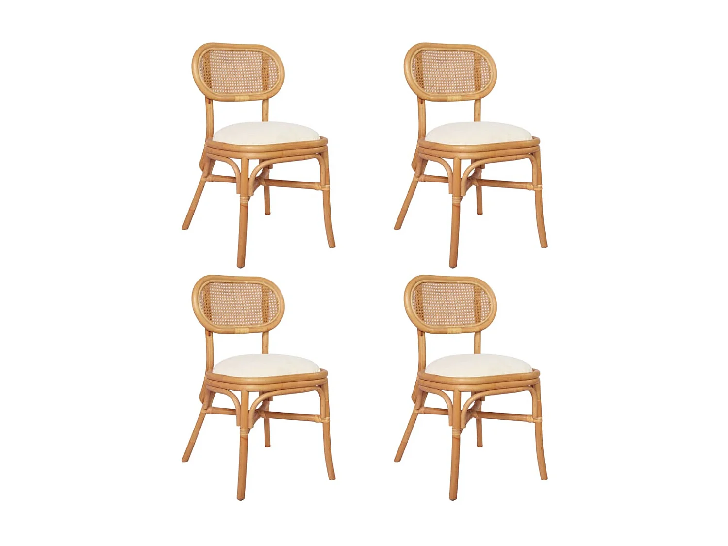 Chaises de salle à manger 4 pcs Lin