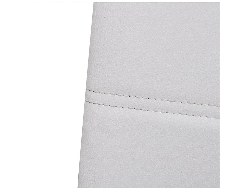 Chaises de salle à manger cantilever 6 pcs Blanc Similicuir 4