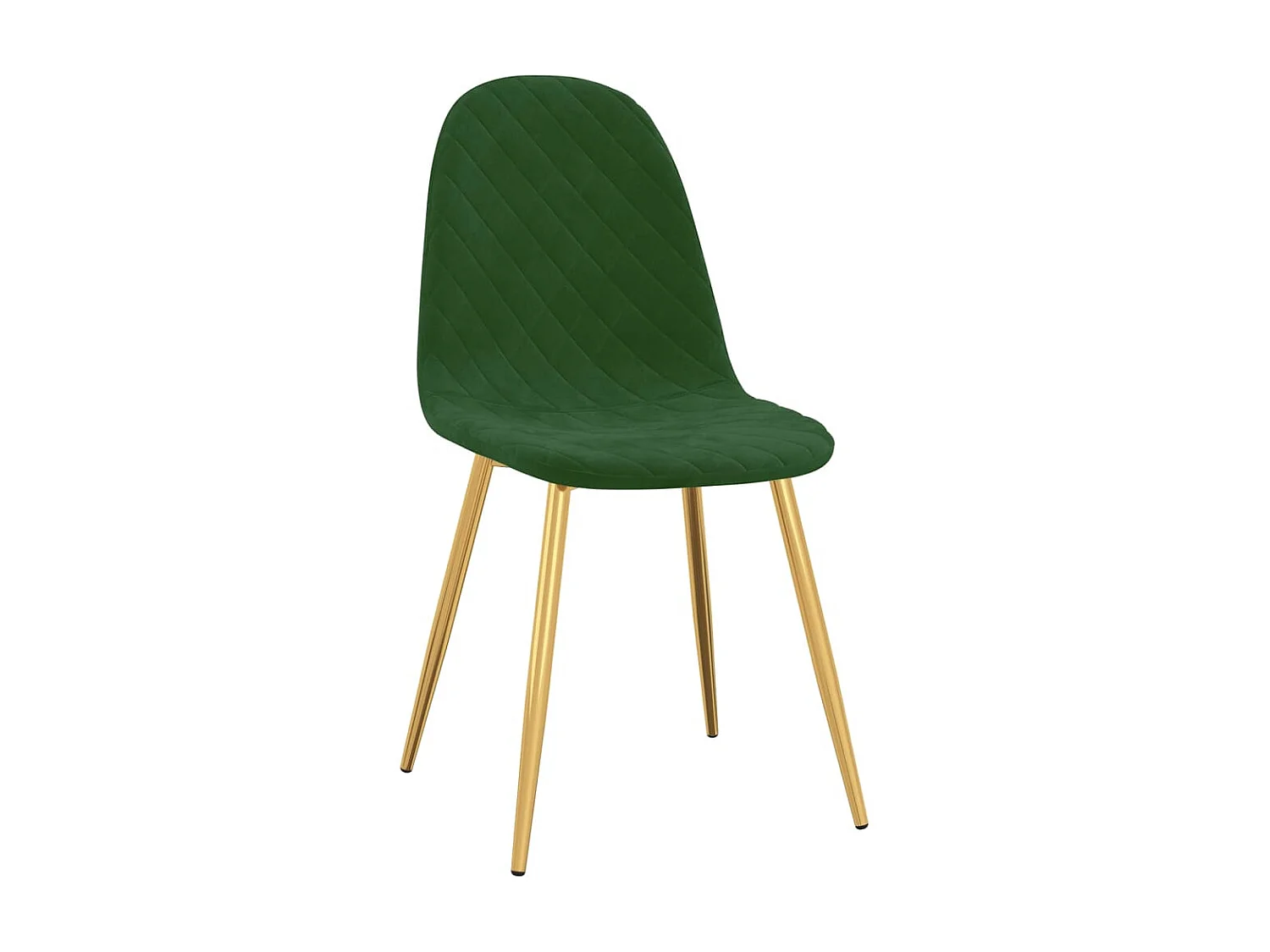 Chaises de salle à manger 4 pcs Vert foncé Velours 9