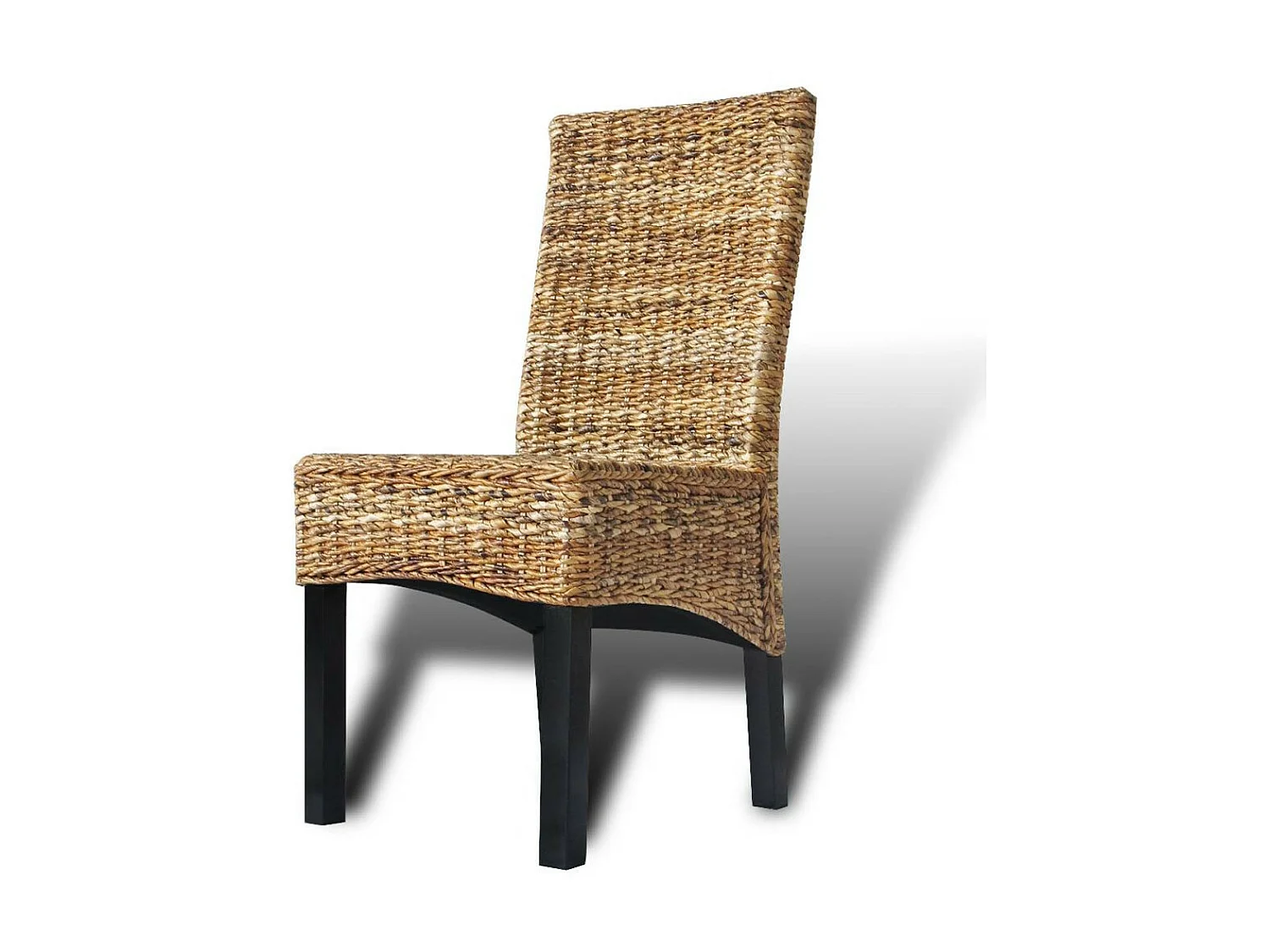 Chaises de salle à manger 4pcs Bois solide de manguier et abaca 3