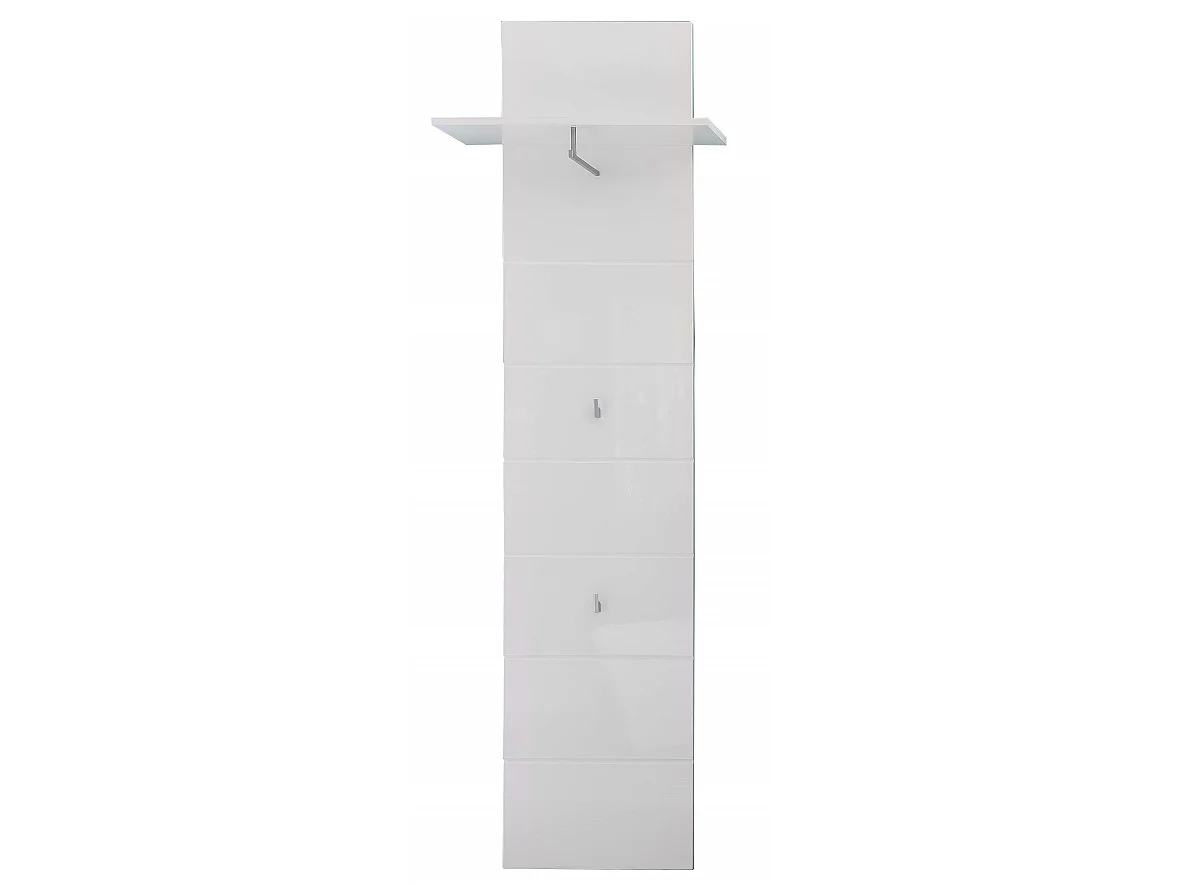 Meuble d'entrée - Panneau accrochage (2 crochets)  mélaminé blanc L - H - P : 60 - 195 - 25 cm