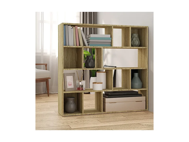 Bibliothèque-Séparateur de pièce Chêne Sonoma 105x24x102