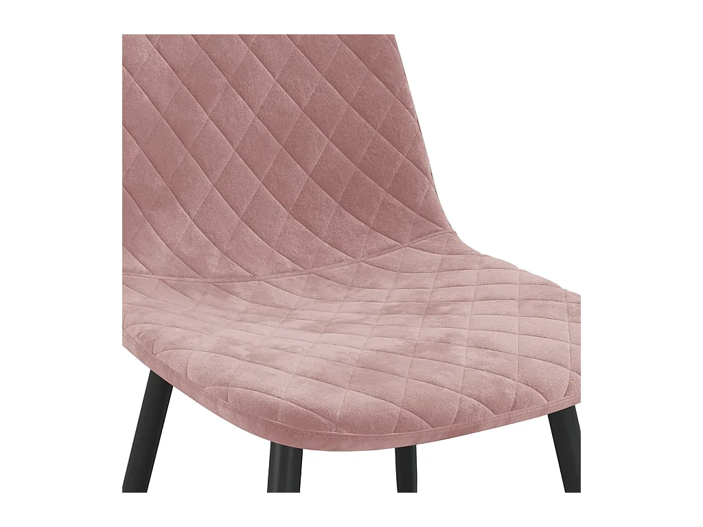 Chaises de salle à manger 4 pcs Rose Velours 16