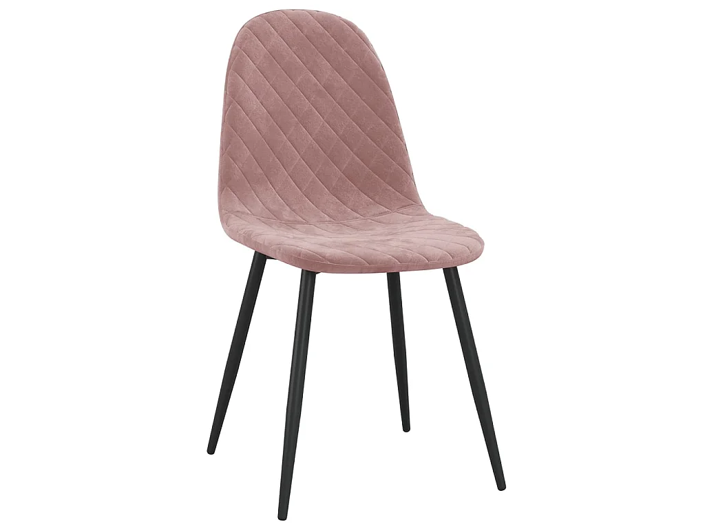 Chaises de salle à manger 4 pcs Rose Velours 16