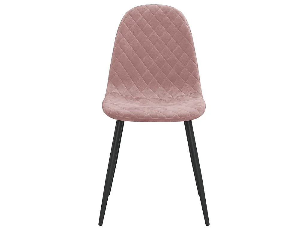 Chaises de salle à manger 4 pcs Rose Velours 16