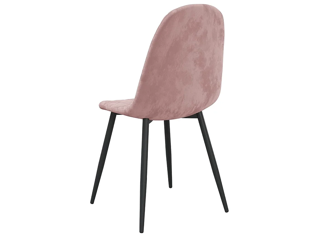 Chaises de salle à manger 4 pcs Rose Velours 16