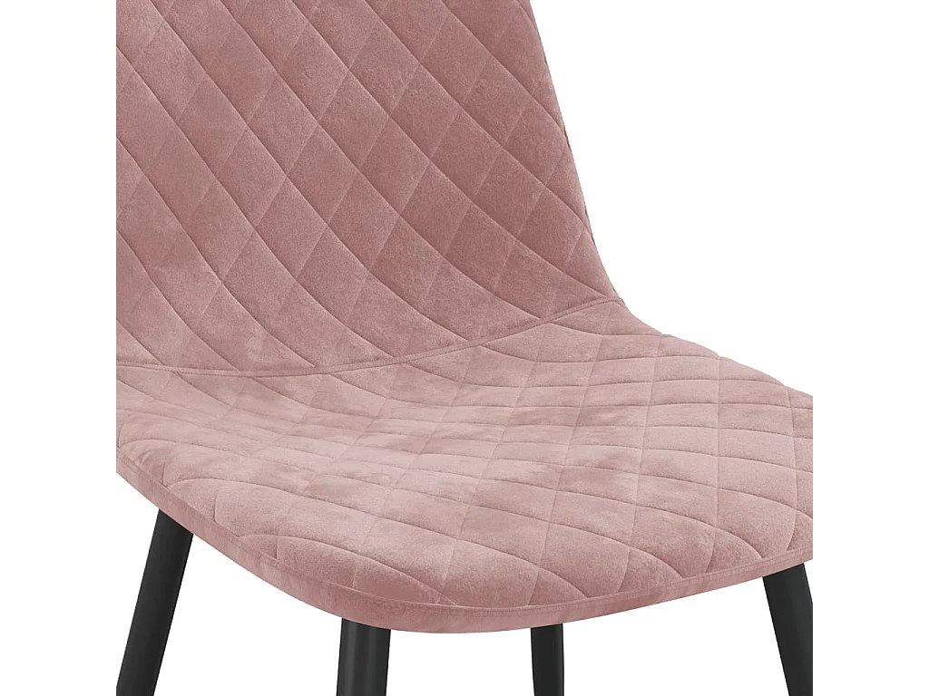 Chaises de salle à manger 4 pcs Rose Velours 16