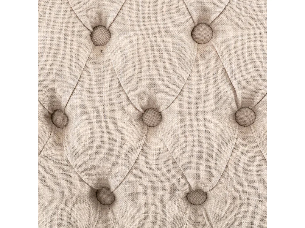 Chaises de salle à manger 2 pcs Beige Tissu à l'aspect de lin