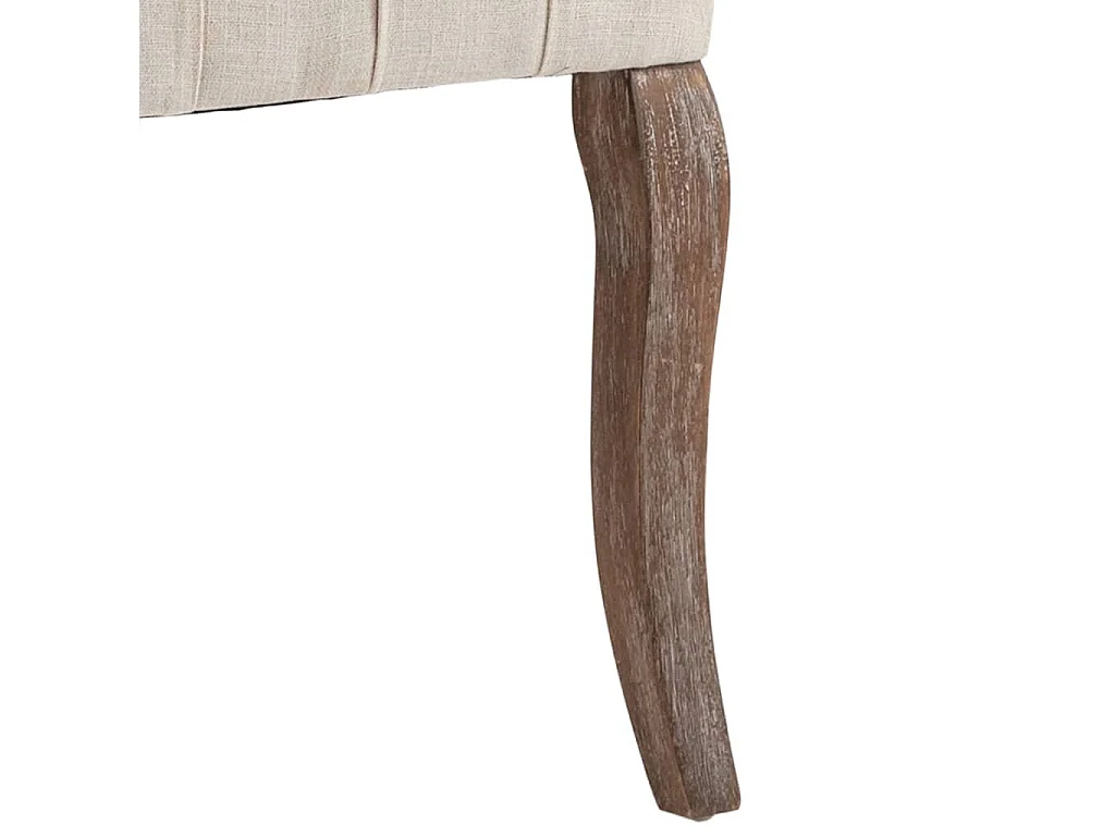 Chaises de salle à manger 2 pcs Beige Tissu à l'aspect de lin