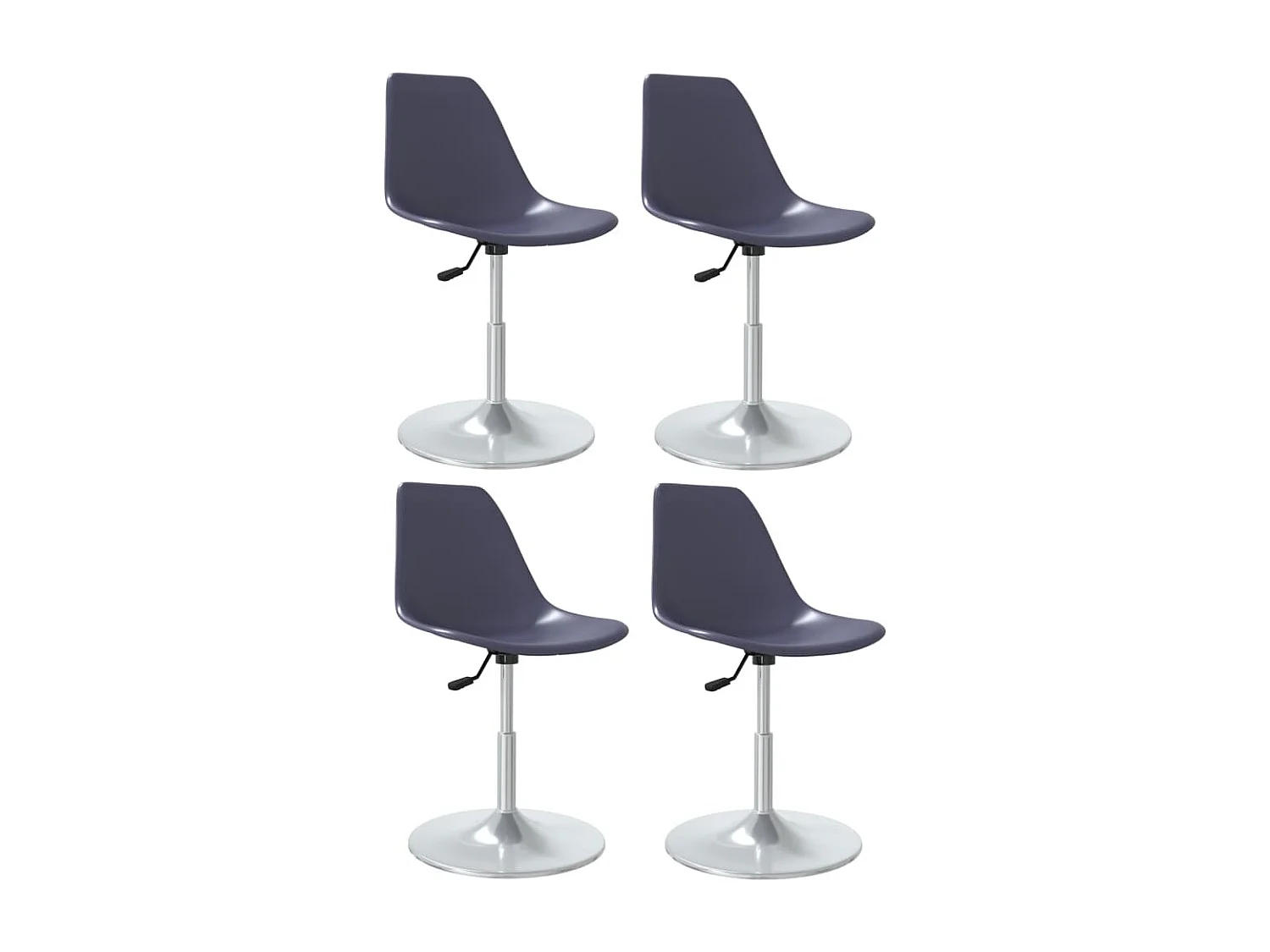 Chaises de salle à manger pivotantes 4 pcs Lilas PP 2