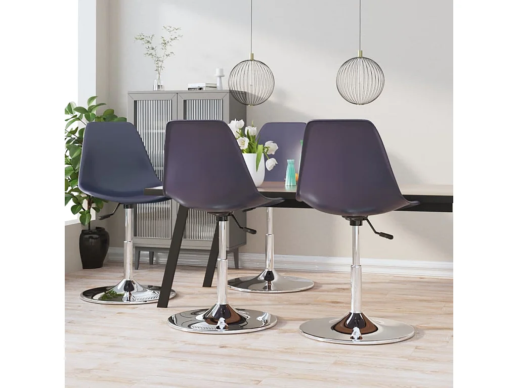 Chaises de salle à manger pivotantes 4 pcs Lilas PP 2