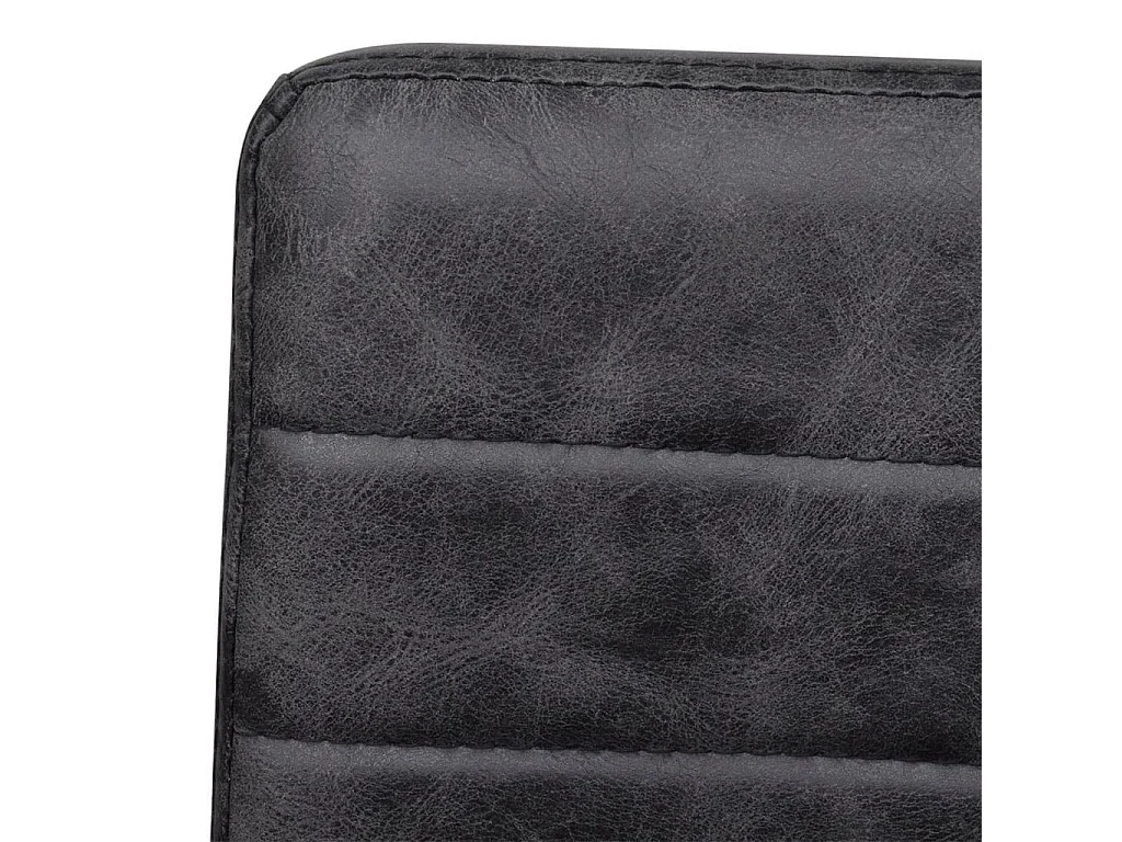 Chaises de salle à manger cantilever 4 pcs Noir Similicuir 3