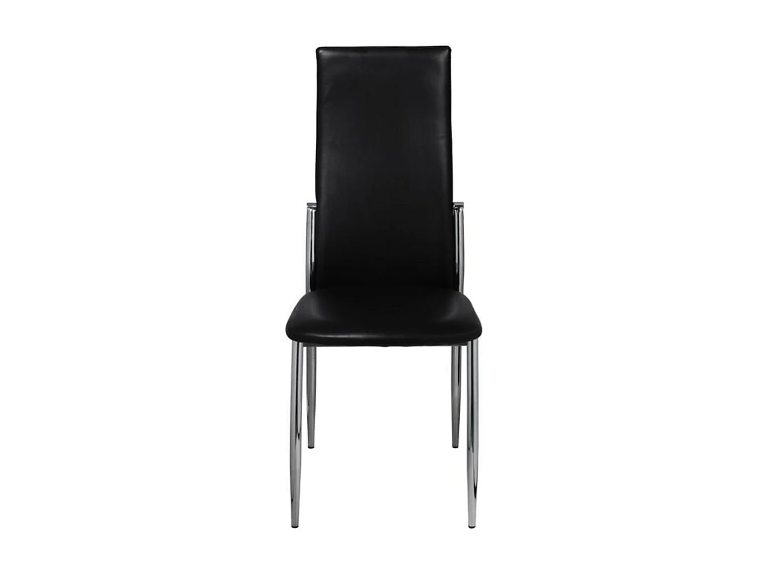 Chaises de salle à manger 6 pcs Noir Similicuir 6
