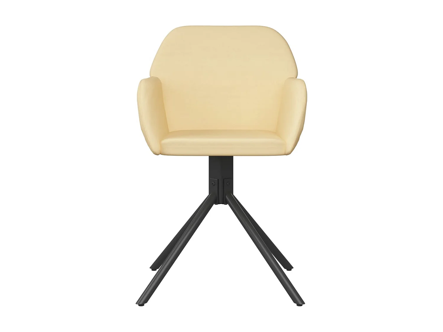 Eetkamerstoelen draaibaar 2 st fluweel crèmekleurig