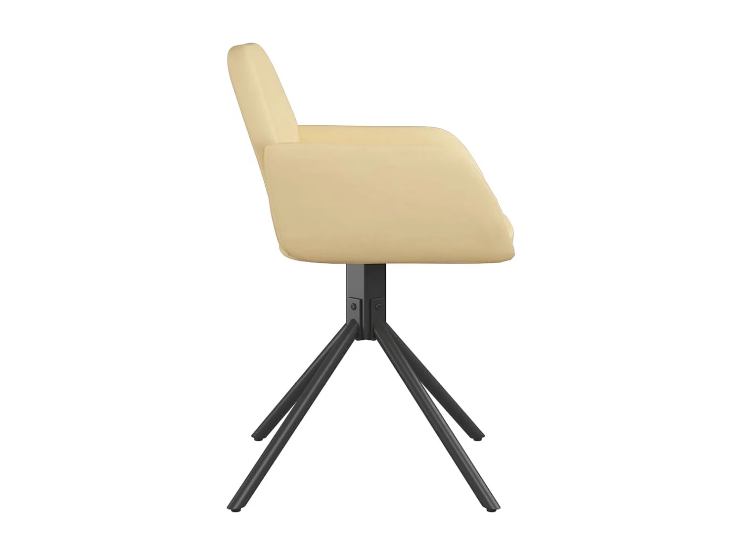 Eetkamerstoelen draaibaar 2 st fluweel crèmekleurig