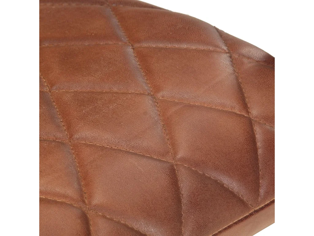 Chaises de salle à manger cantilever 2pcs Marron Cuir véritable