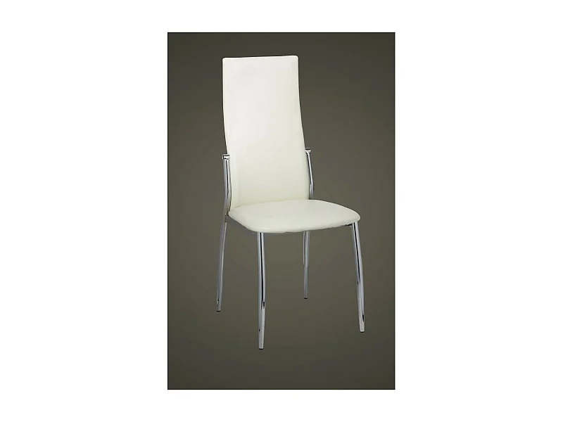Chaises de salle à manger 4 pcs Blanc Similicuir 4