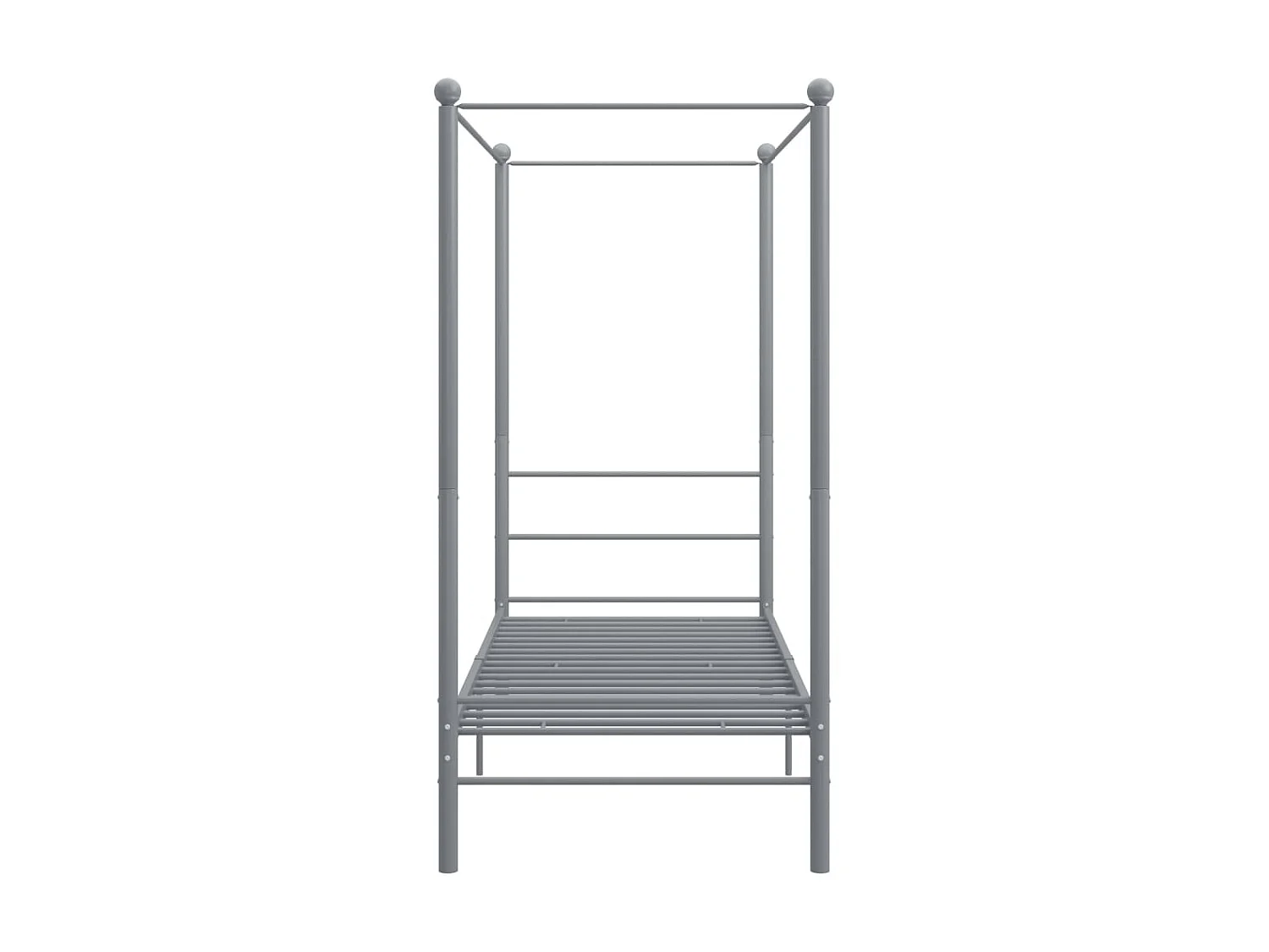 Hemelbedframe metaal grijs 90x200 cm