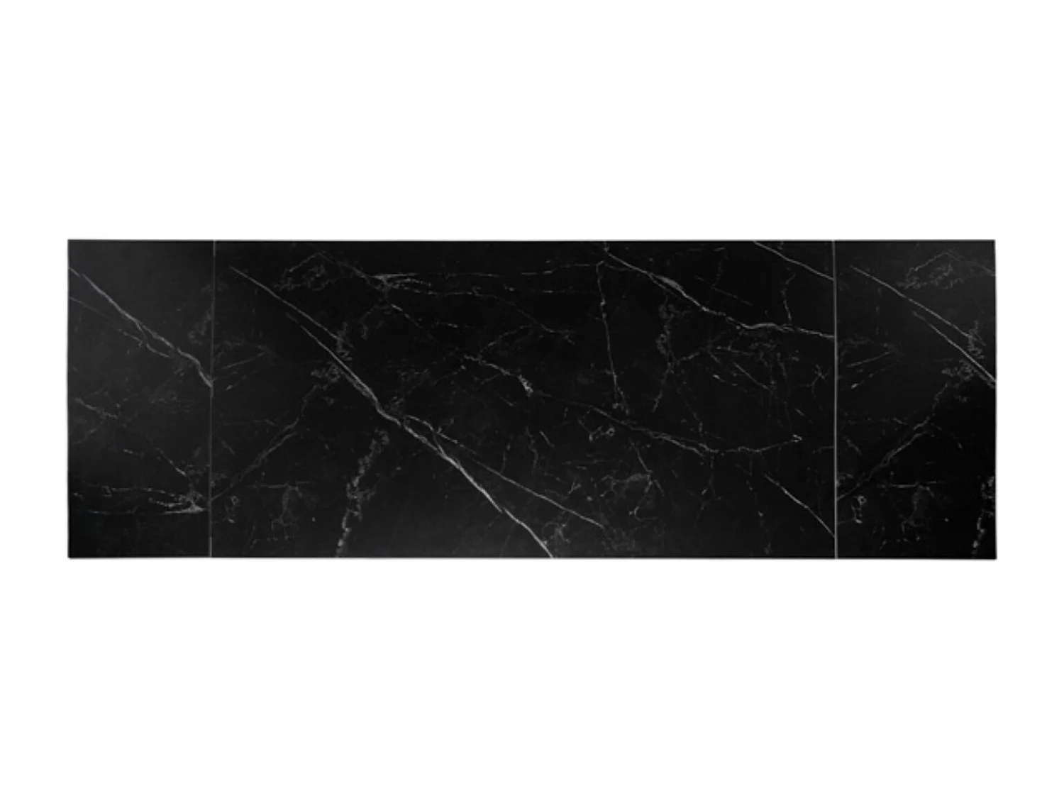 Designer uitschuifbare tafel met porseleinen blad en zwart metalen poten Konty-Kleur Zwart-Breedte 160/200/240 cm