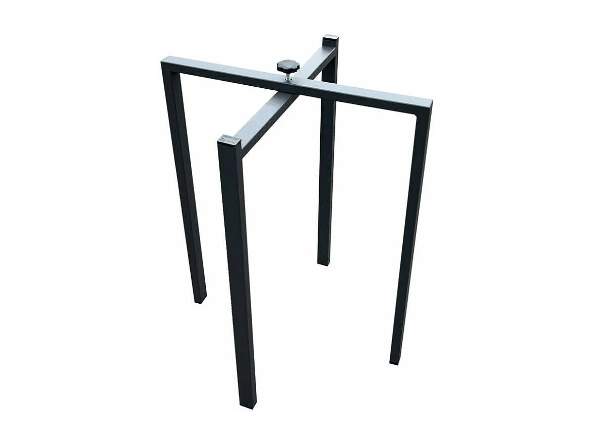 Console extensible gris ciment et blanc 40 à 196cm Ribo-Sur roulettes