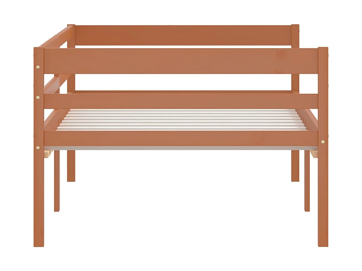 Lit banquette Marron miel Bois de pin massif 90x200