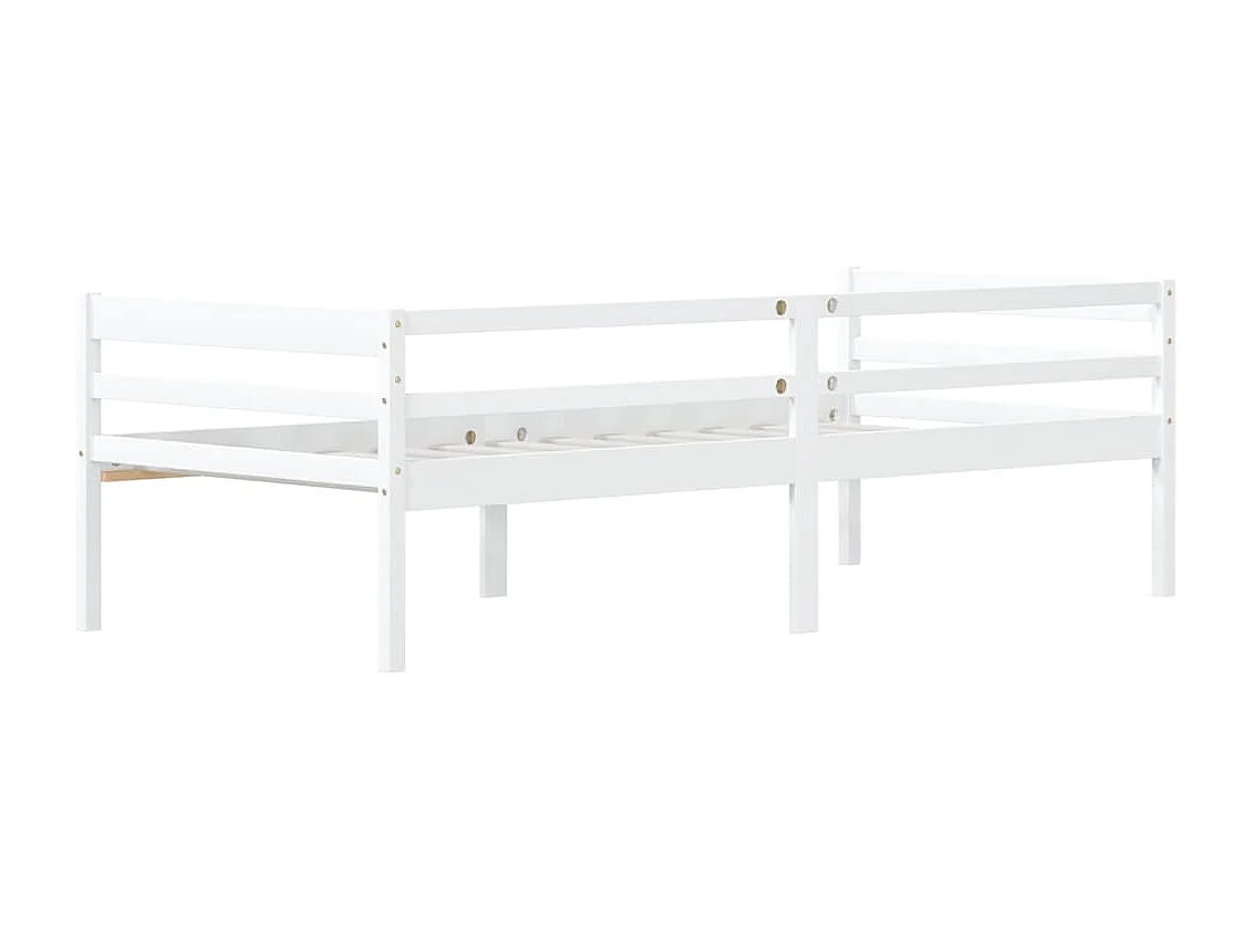 Lit banquette Blanc Bois de pin massif 90x200