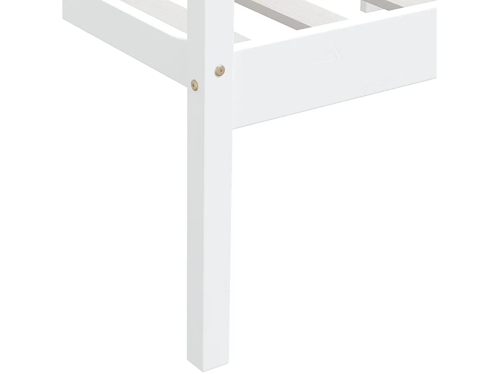 Lit banquette Blanc Bois de pin massif 90x200
