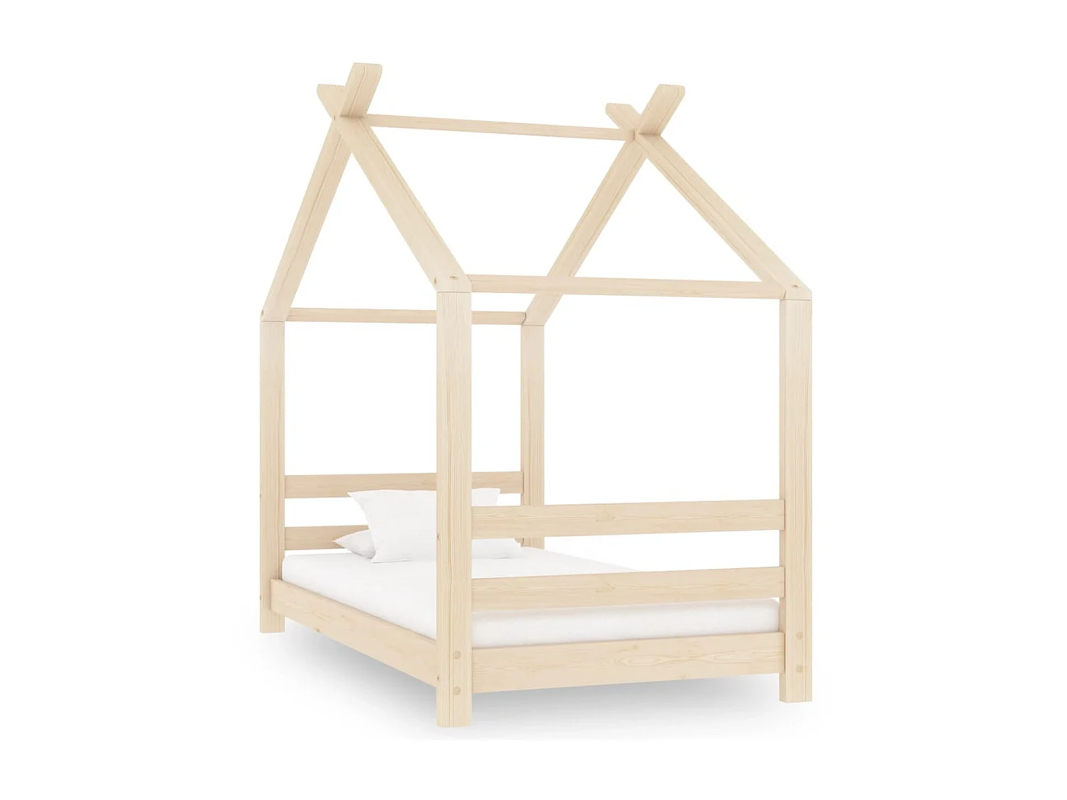 Lit cabane enfant Bois de pin massif 70x140 2