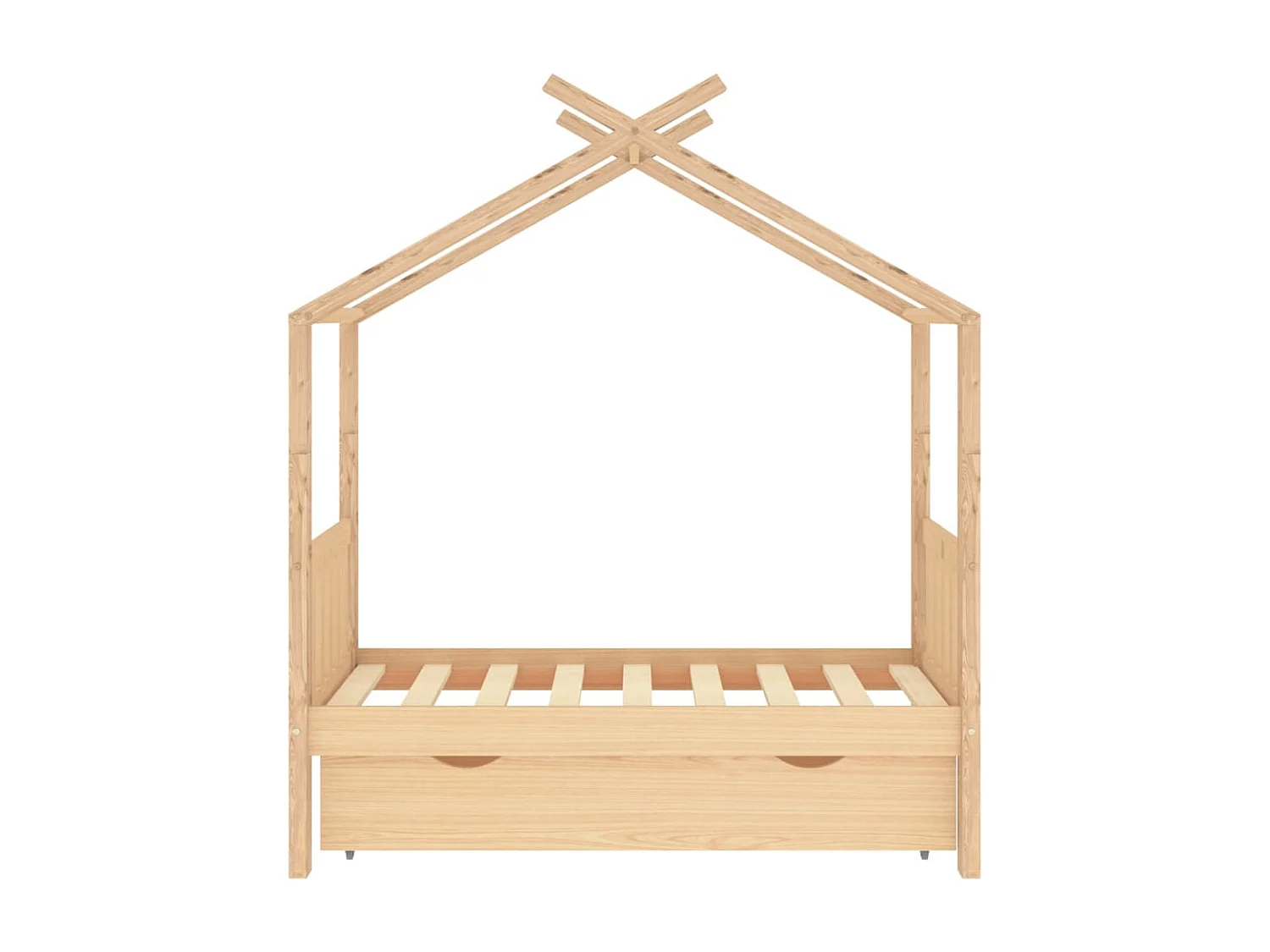 Lit d'enfant avec tiroir Bois de pin massif 70x140