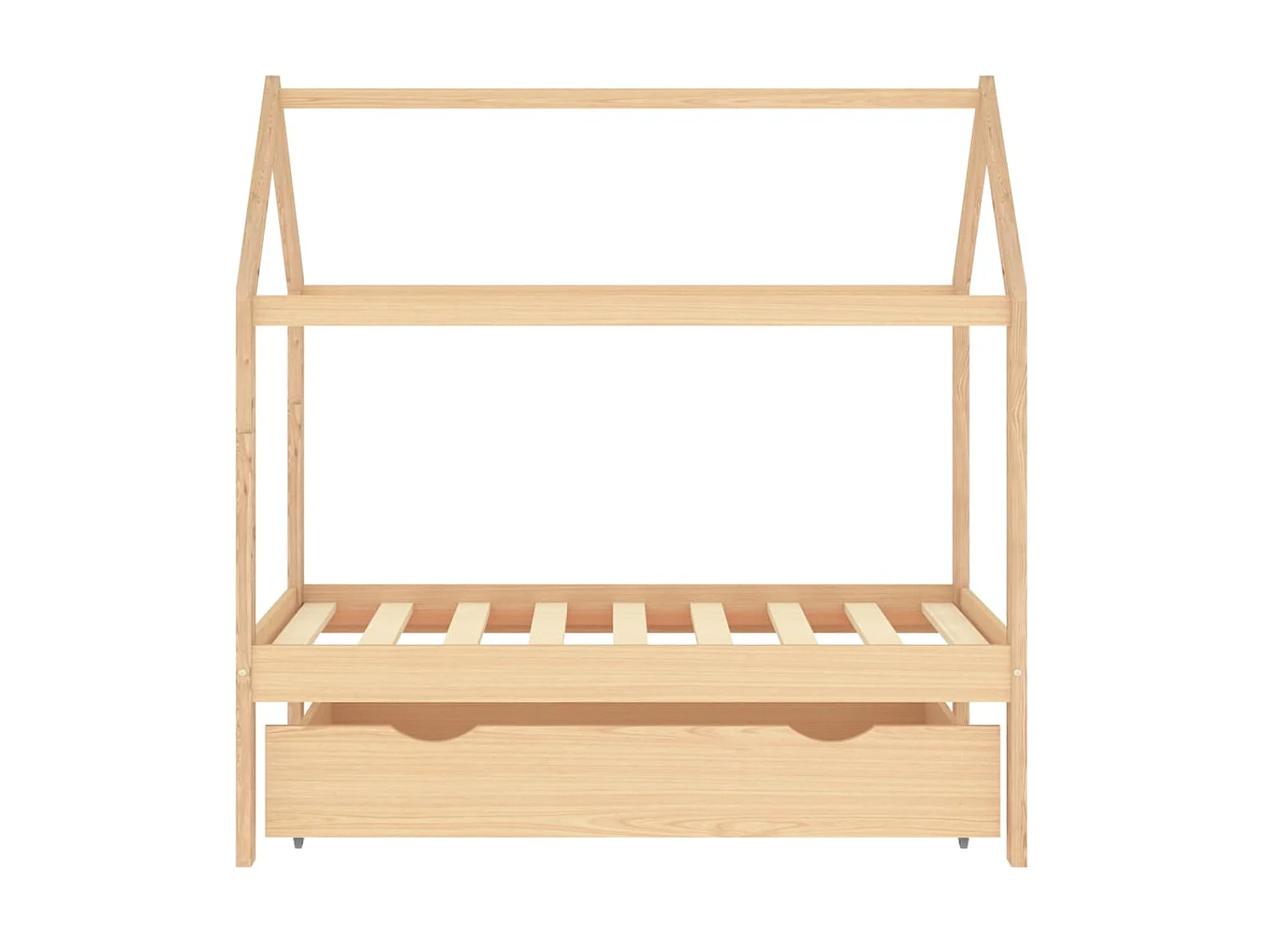 Lit cabane enfant avec tiroir Bois de pin massif 70x140