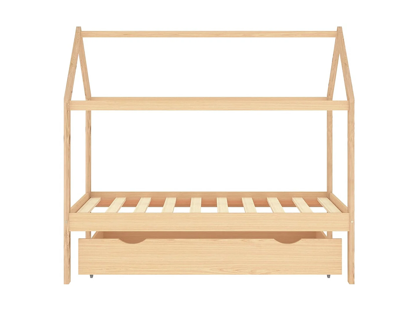 Lit cabane enfant avec un tiroir Pin massif 80x160