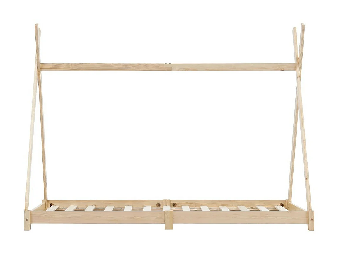 Lit cabane enfant Bois de pin massif 80x160