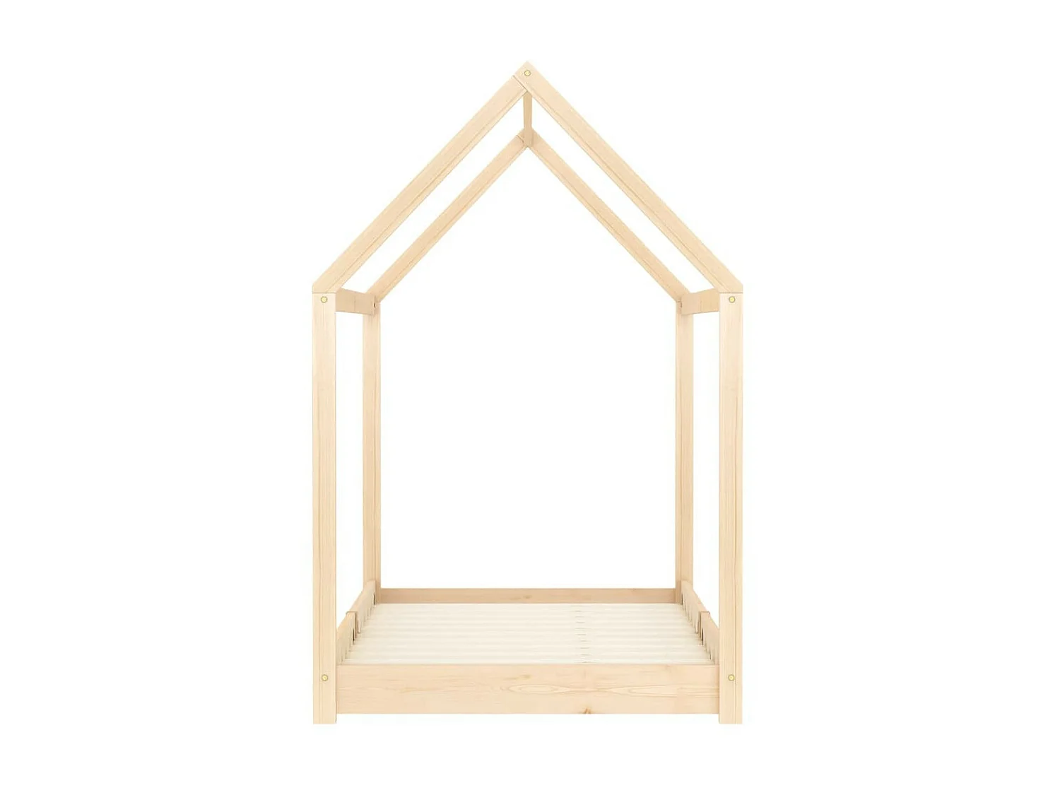 Estructura de cama infantil de madera maciza de pino 70x140 cm Marrón