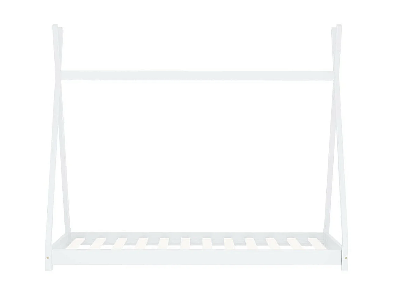 Lit cabane enfant Blanc Bois de pin massif 70x140