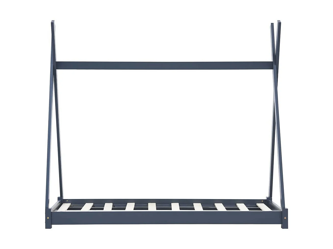 Lit cabane enfant Gris Bois de pin massif 80x160