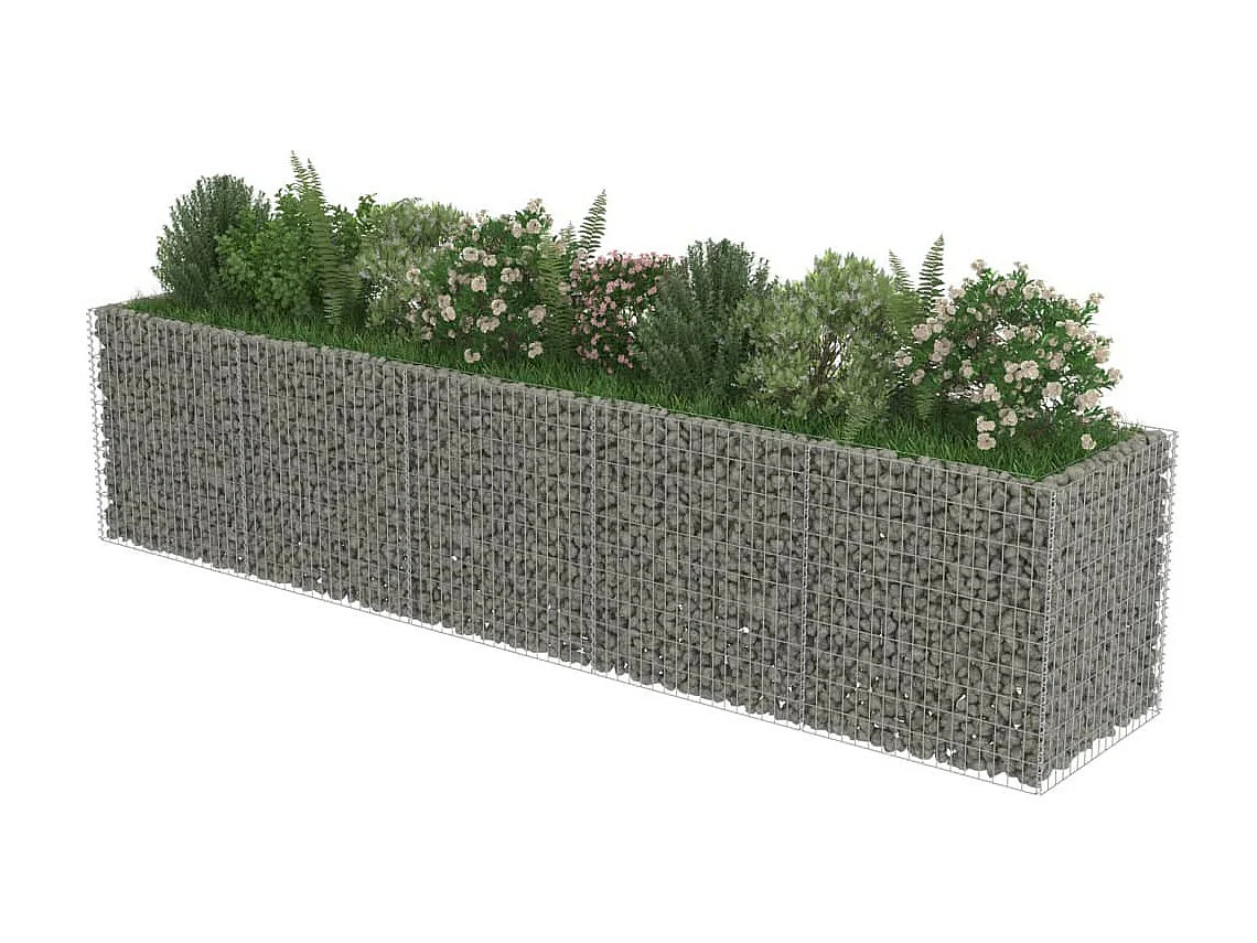 Jardinière à gabion Acier galvanisé 450x90x100