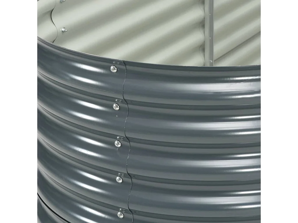 Jardinière 320x80x81 Acier galvanisé Gris