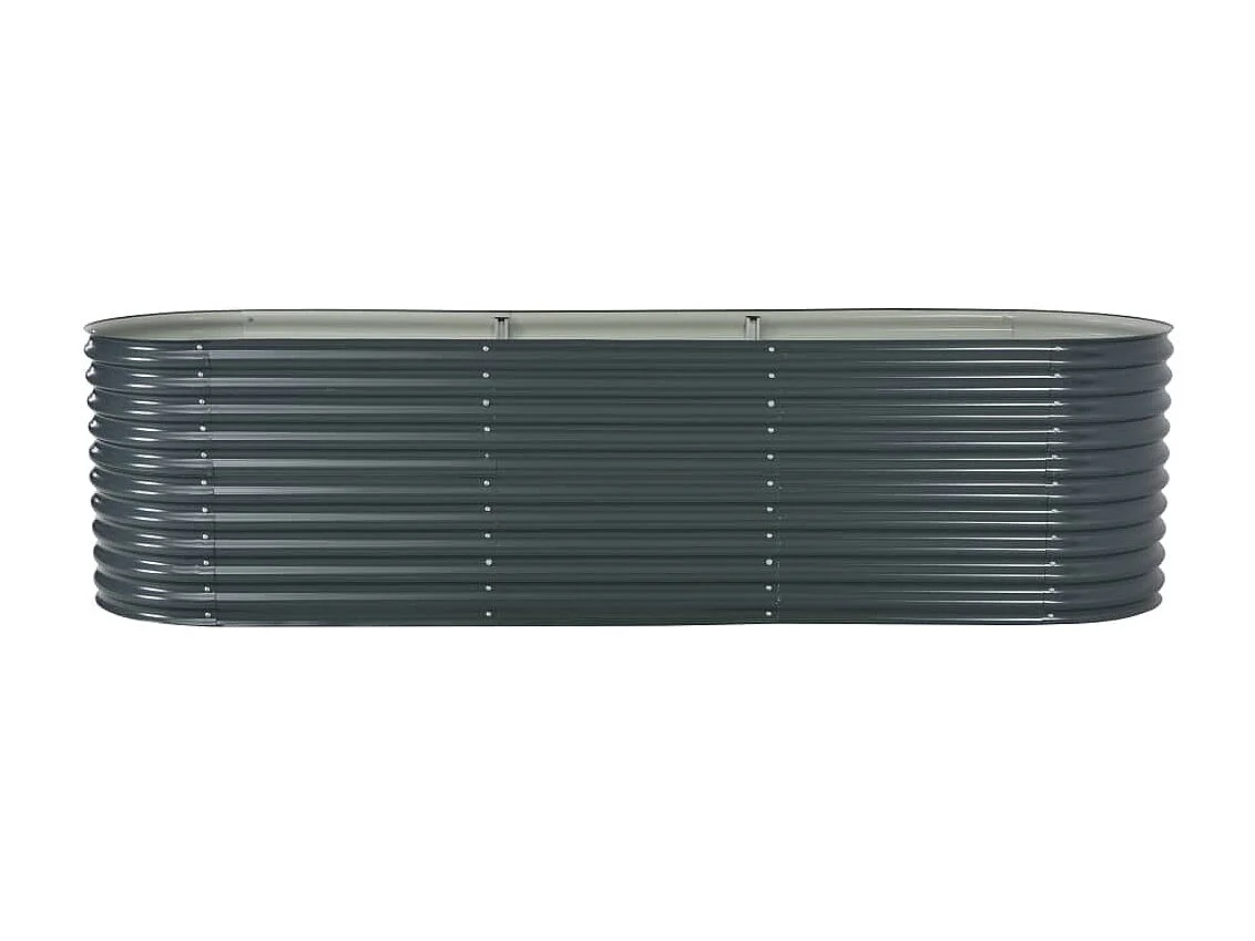 Jardinière 320x80x81 Acier galvanisé Gris