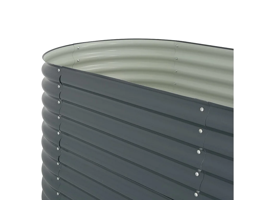 Jardinière 320x80x81 Acier galvanisé Gris