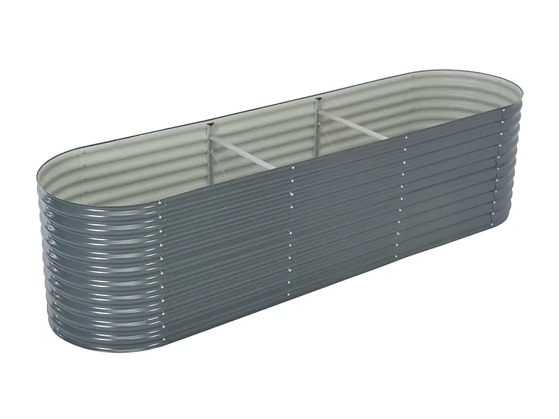 Jardinière 320x80x81 Acier galvanisé Gris