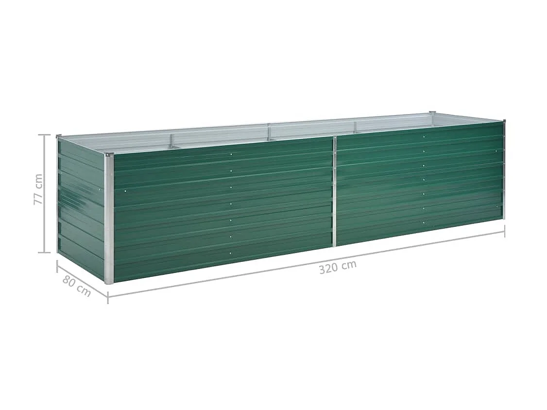 Jardinière Acier galvanisé 320x80x77 Vert