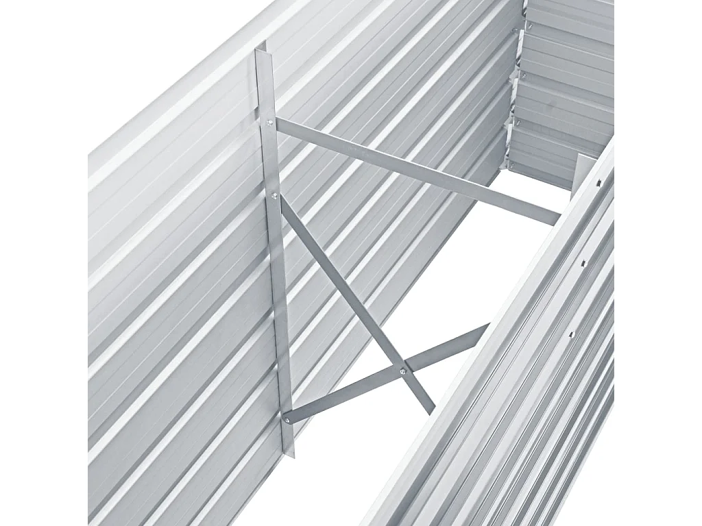 Jardinière Acier galvanisé 160x40x77 Gris