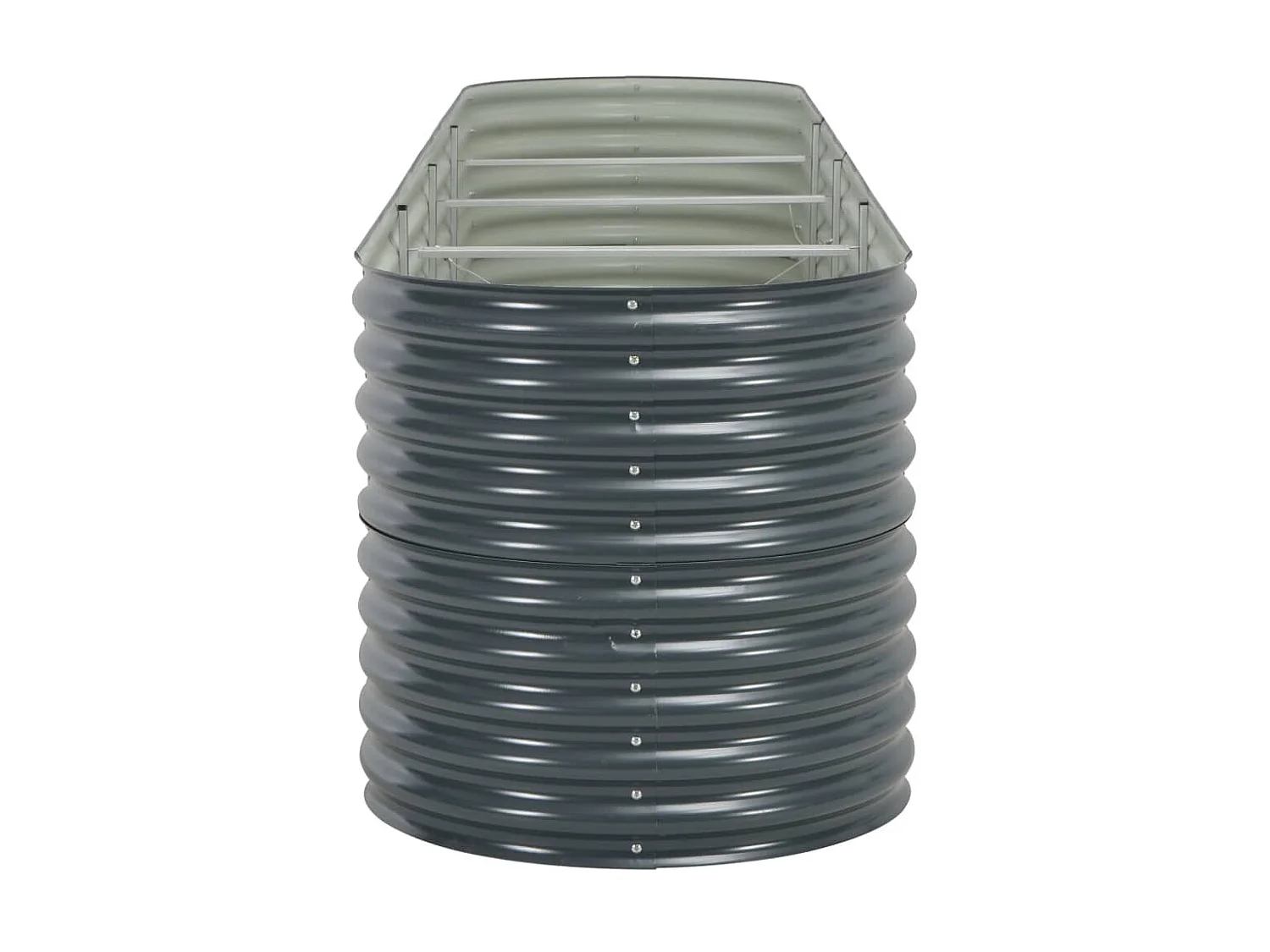 Jardinière 400x80x81 Acier galvanisé Gris