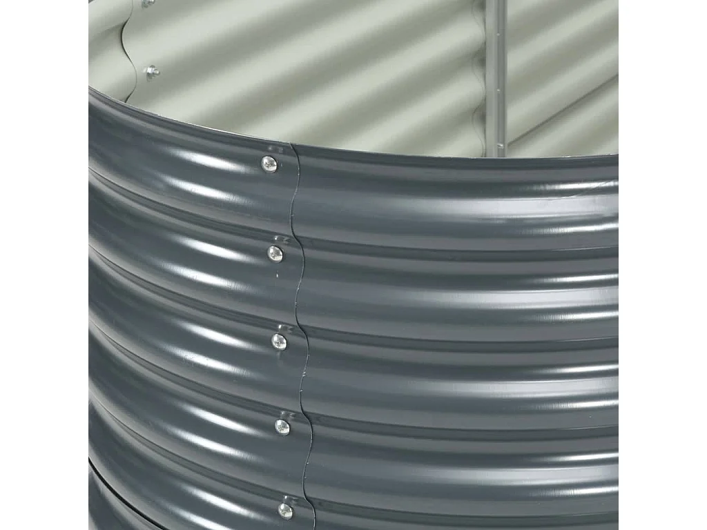 Jardinière 400x80x81 Acier galvanisé Gris