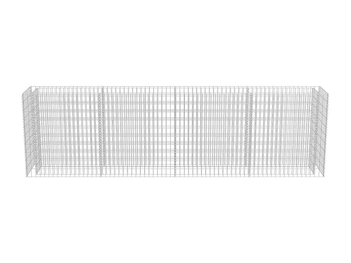 Jardinière à gabion Acier galvanisé 360x50x100
