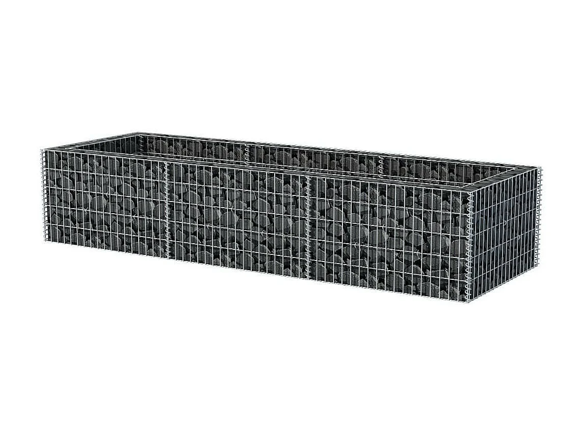 Jardinière à gabion Acier 270x90x50