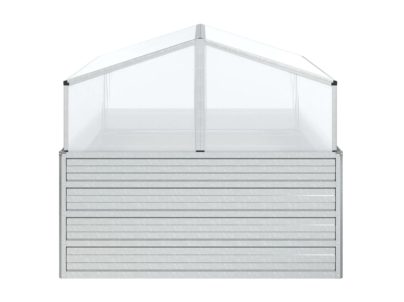 Jardinière avec serre 100x100x85 Argenté