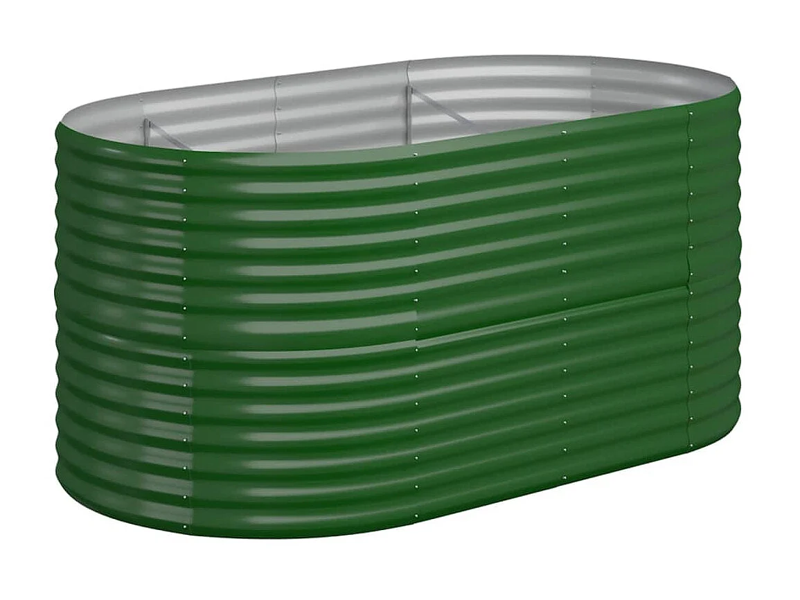 Jardinière de jardin Acier enduit de poudre 152x80x68 Vert