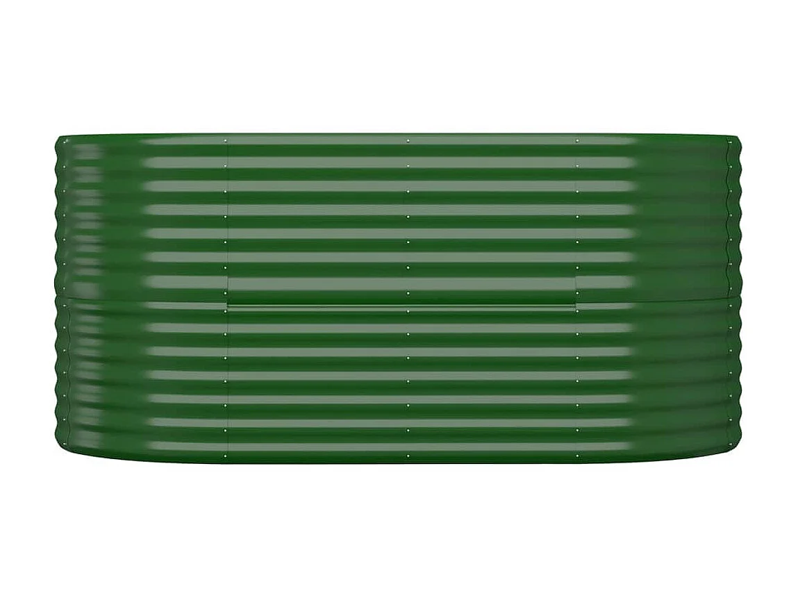 Jardinière de jardin Acier enduit de poudre 152x80x68 Vert
